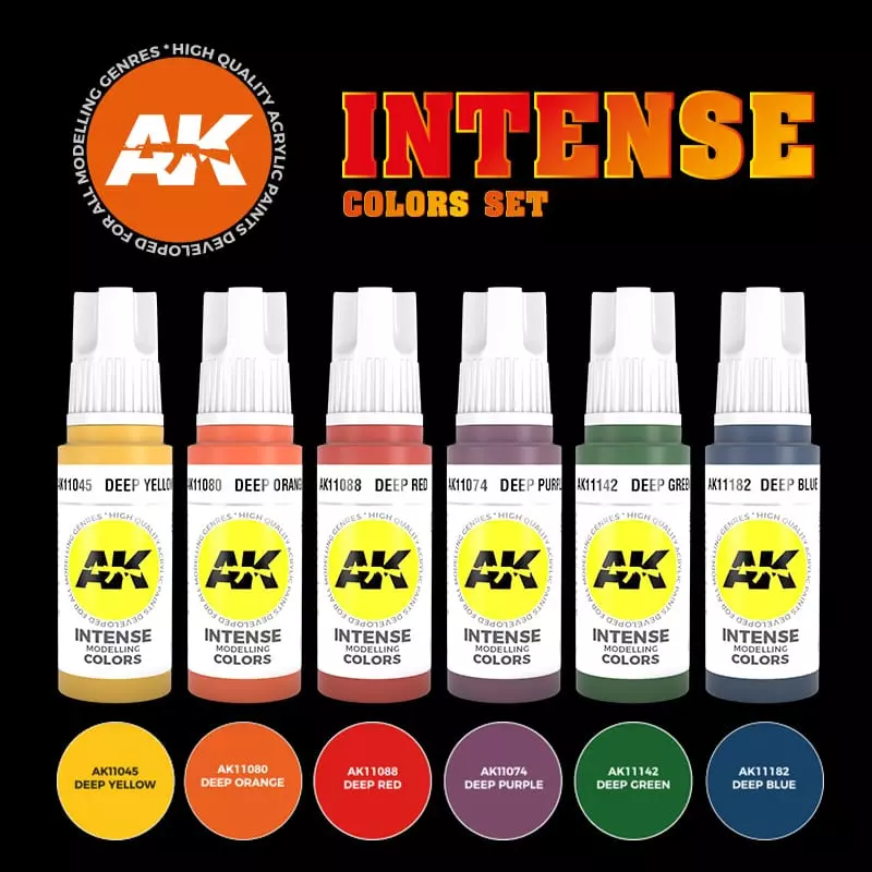 AK Interactive AK11612 Intense Colors Set 6x17ml