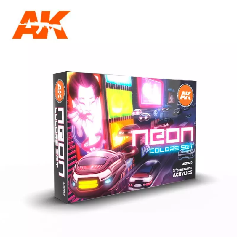  AK Interactive AK11610 Neon Colors Set 6x17ml