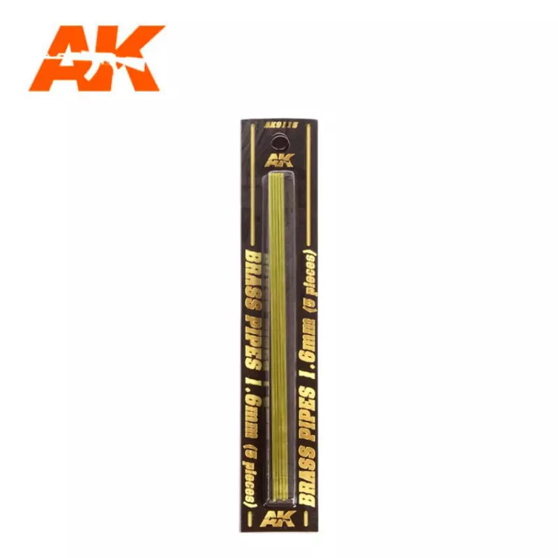 AK Interactive AK9101 Brass Pipes 0.2mm (2 pcs)