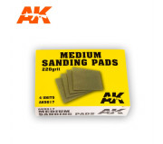 AK Interactive AK9016 Medium Sanding Pads - 220 Grit (4 pcs)