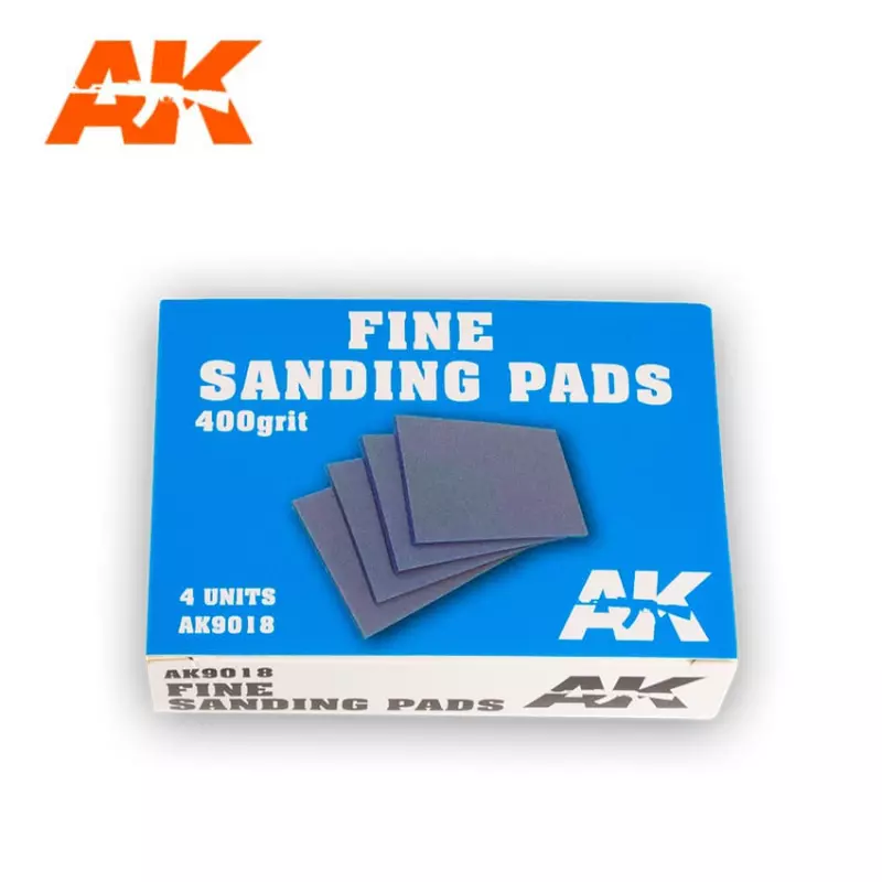  AK Interactive AK9018 Fine Sanding Pads - 400 Grit (4 pcs)