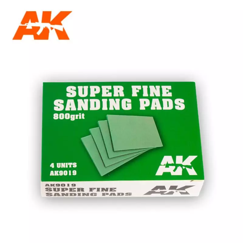 AK Interactive AK9019 Super Fine Sanding Pads - 800 Grit (4 pcs)