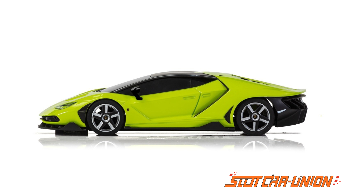 Green SCALEXTRIC Slot Car C3957 Lamborghini Centanario 