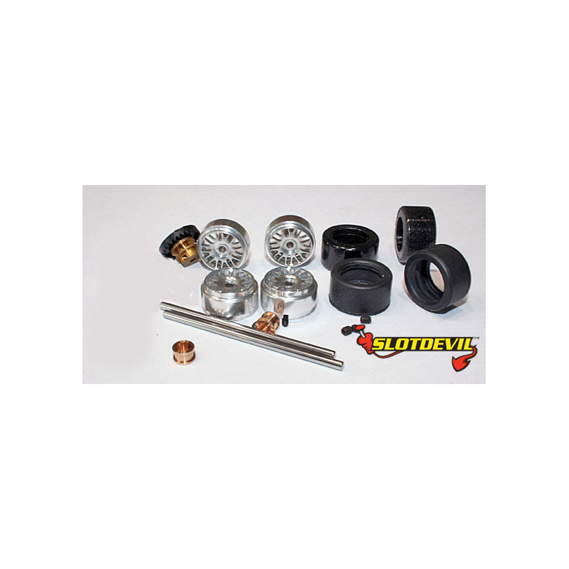                                    Slotdevil 20243032 Carrera Tuningkit C32 HA/VA Gleitlager PU Reifen
