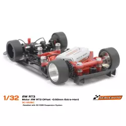 Scaleauto SC-6536C Soporte Motor AW RT3 Offset -0.50mm Extra-Hard (Red)
