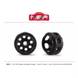 NSR 5024 3/32 CNC Plastic Ultralight Wheels - Front Ø 17mm - only 0.4g the lightest in the world 