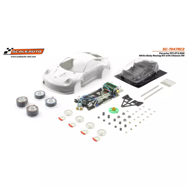 Scaleauto SC-7047RC Porsche 991 GT3 White Racing Kit