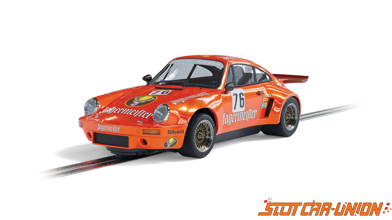 Scalextric C4211 Porsche 911 RSR  - Jagermeister Kremer Racing - Slot Car -Union