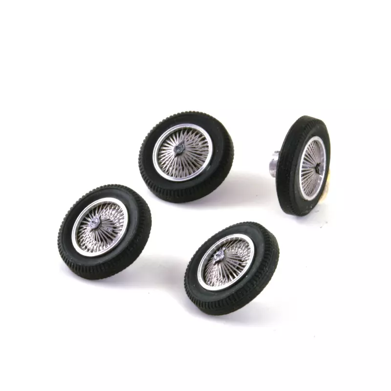 LE MANS miniatures Set of 4 spoked wheels Bugatti 57G & C & 59 (rear only)