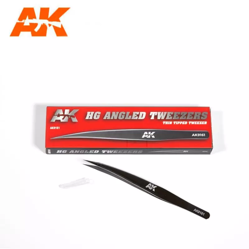  AK Interactive AK9161 HG Angled Tweezers 01 Pointe Fine