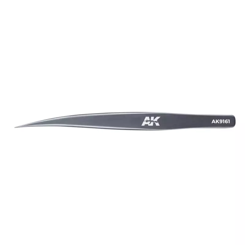 AK Interactive AK9161 HG Angled Tweezers 01 Pointe Fine