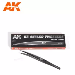 AK Interactive AK9162 HG Angled Tweezers 02 Flat-End