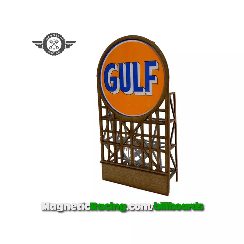 Magnetic Racing 027 Panneau Gulf CLIGNOTANT