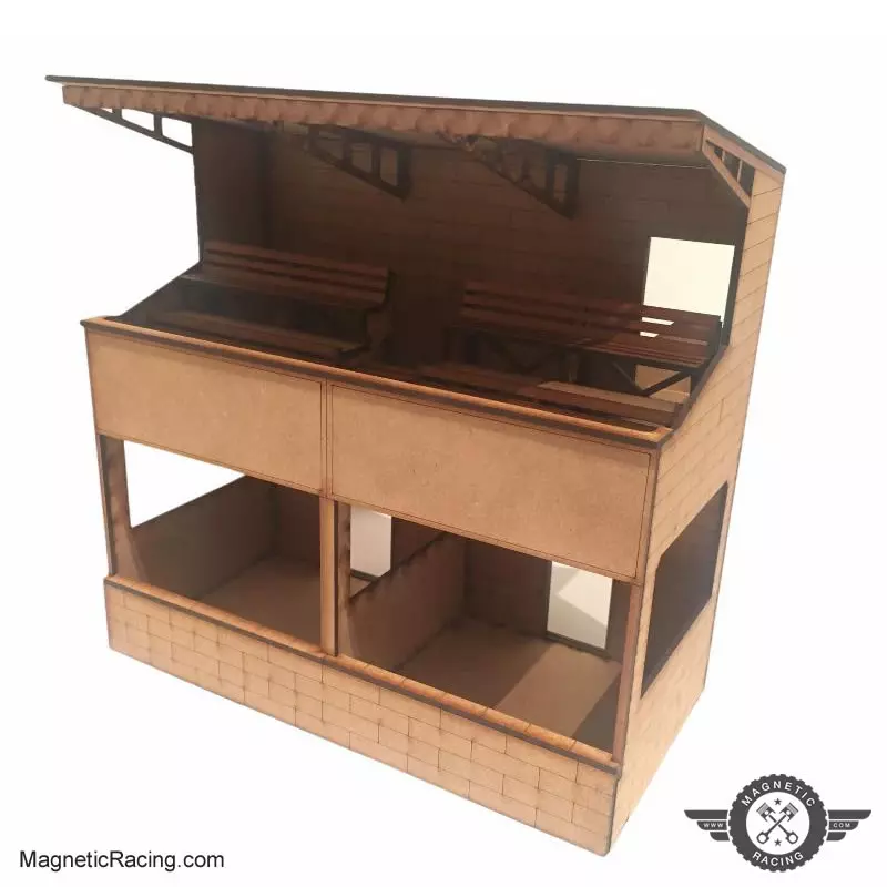 Magnetic Racing 005d Two Tier Pit Building