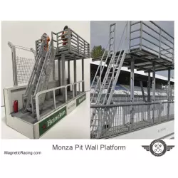 Magnetic Racing 037p Pit Wall with Platform