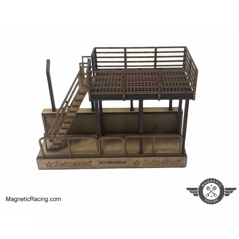 Magnetic Racing 037p Pit Wall with Platform