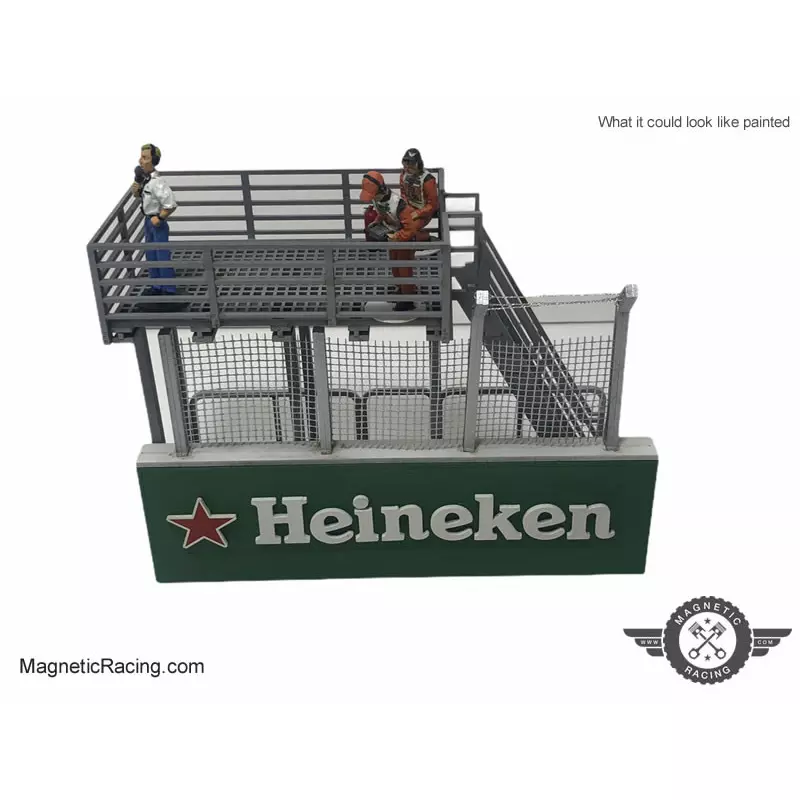 Magnetic Racing 037p Pit Wall with Platform