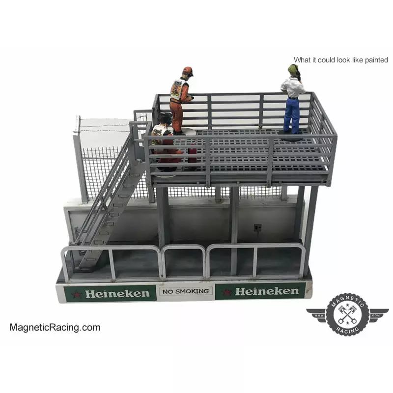 Magnetic Racing 037p Pit Wall with Platform