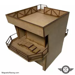 Magnetic Racing 022w Modern Pit Building with Podium