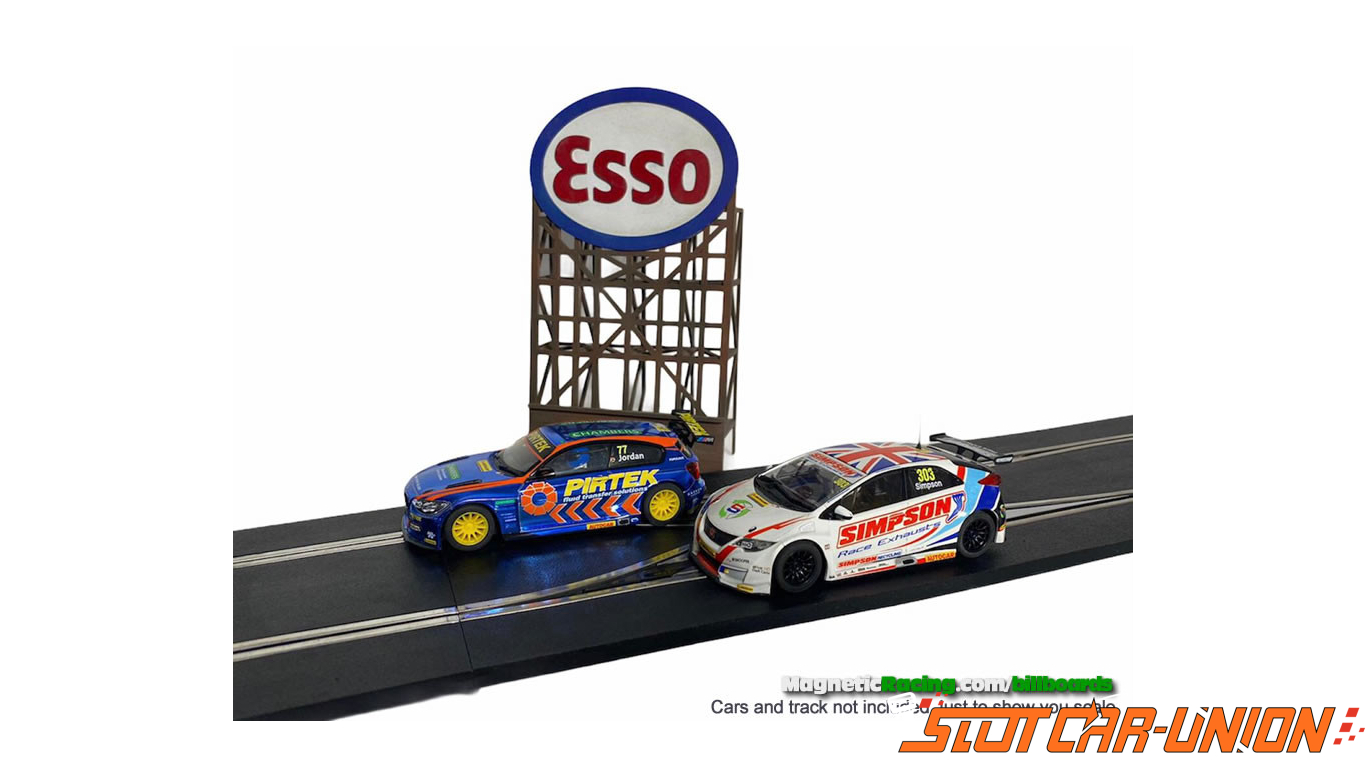 Magnetic Racing Esso Billboard Sign 1/32 Slot Car Track Accessory BILL003 