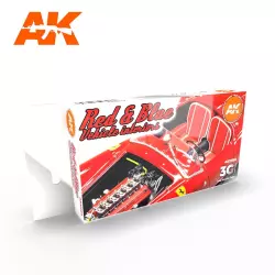 AK Interactive AK11685 Set Couleurs Intérieurs de Véhicule Rouges & Bleus 6x17ml