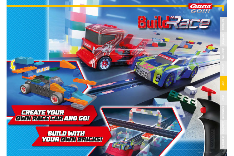 Carrera GO!!! - CARRERA - Build 'n Race - Jeu de course - Camion rouge et  voiture bleue - Cdiscount Jeux - Jouets