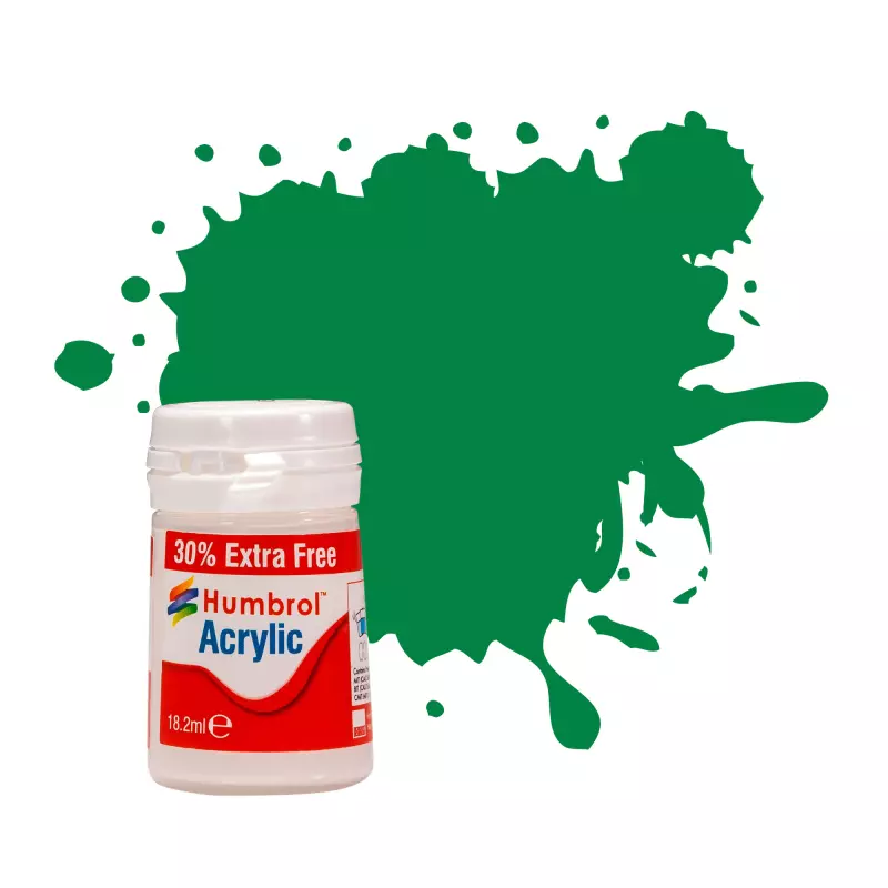 Humbrol AB0002 No. 2 Emerald Gloss - 12ml Acrylic Paint