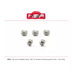 NSR 4879 Set screw ultralight - 0.50" - for standard slotracing gears & tires (5 pcs)
