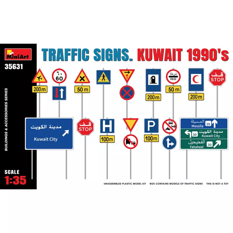  MiniArt 35631 Panneaux de Signalisation Kuwait 1990's