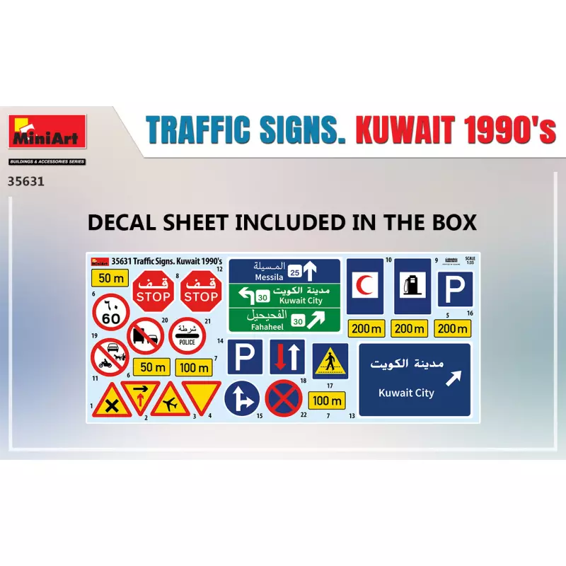 MiniArt 35631 Panneaux de Signalisation Kuwait 1990's