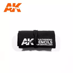 AK Interactive AK10048 Weathering Pencils Full Range Cloth Case