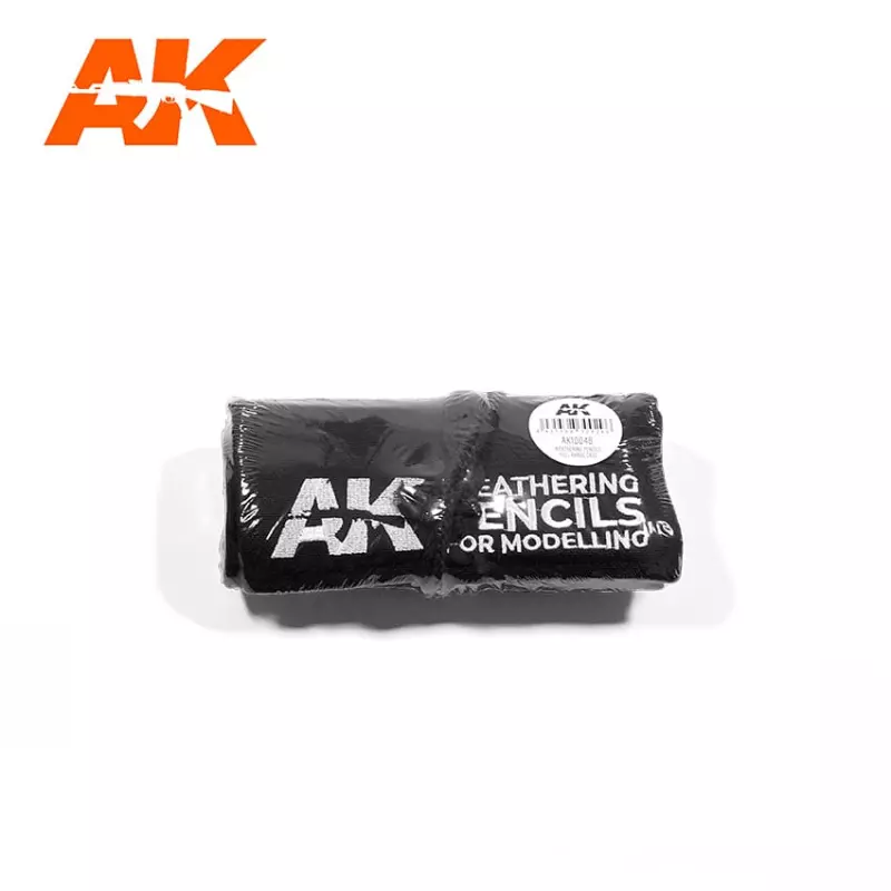 AK Interactive AK10048 Weathering Pencils Full Range Cloth Case