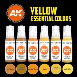 AK Interactive AK11615 Yellow Essential Colors Set 6x17ml