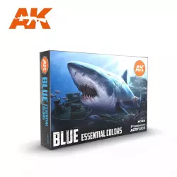 AK Interactive AK11618 Blue Essential Colors Set 6x17ml