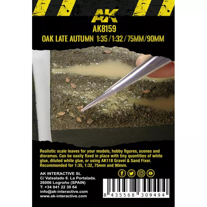 AK Interactive AK8159 Oak Late Autumn Leaves 1:35 (7gr. Bag)