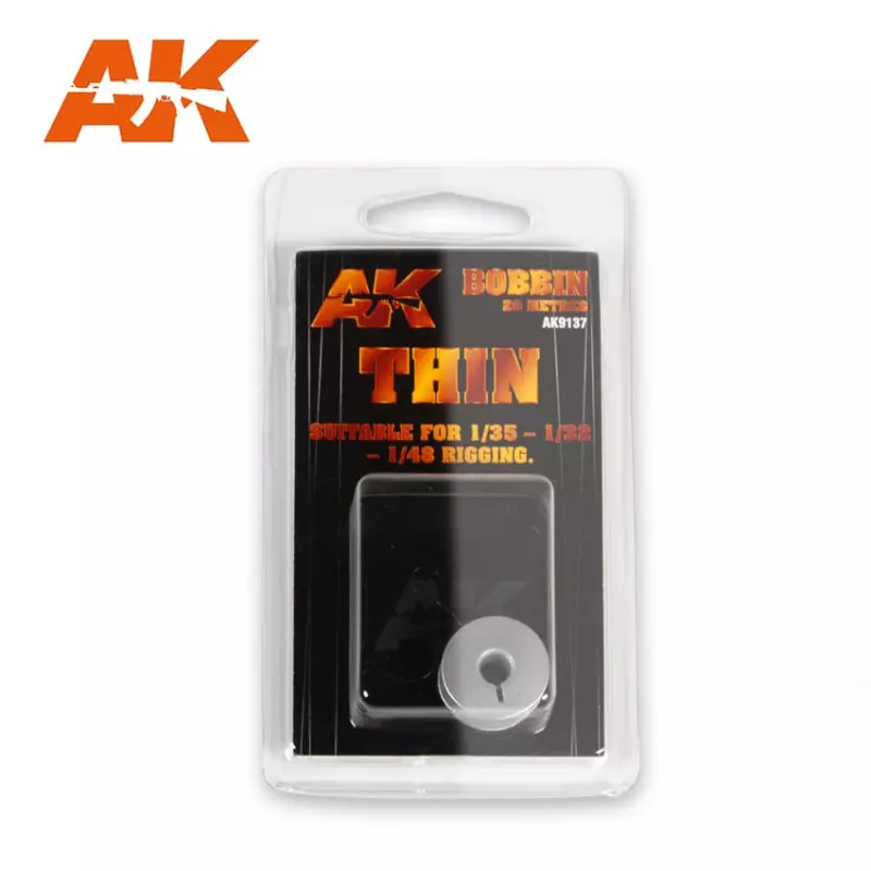  AK Interactive AK9137 Elastic Rigging Bobbin Thin (suitable for 1:35 / 1:32 / 1:48)