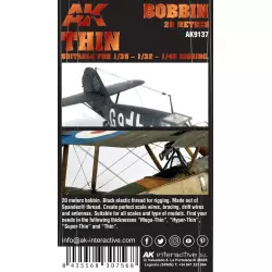 AK Interactive AK9137 Elastic Rigging Bobbin Thin (suitable for 1:35 / 1:32 / 1:48)