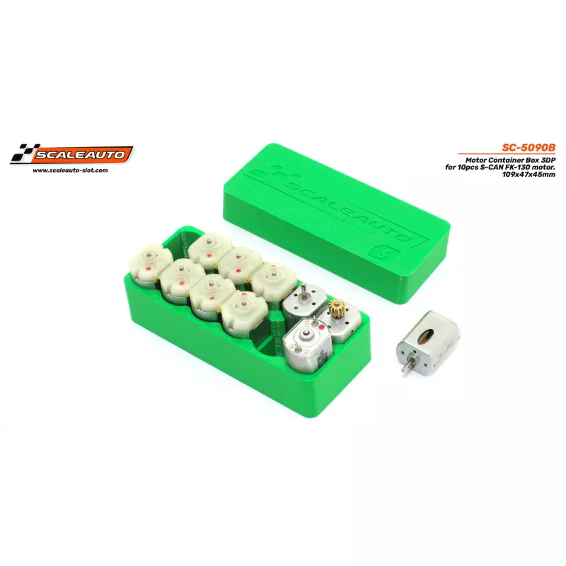 Scaleauto SC-5090B 3DP Box for S-CAN FK-130 engines (Short Box). 12 units. Measurements: 109x47x45mm