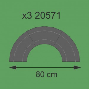 Carrera 20571 Evolution-Exclusiv Kurve standard curve 1/60° 