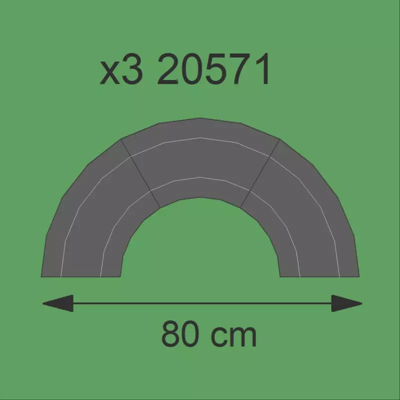Carrera DIGITAL 124 20571 Courbe Radius 1 30° x3