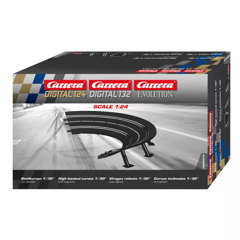 Carrera 20574 Courbe Relevé Radius 1 30° x6