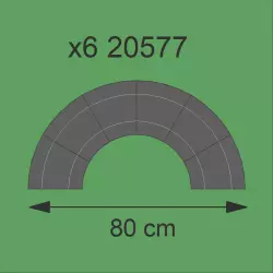 Carrera DIGITAL 124 20577 Radius 1 Curve 30° x6