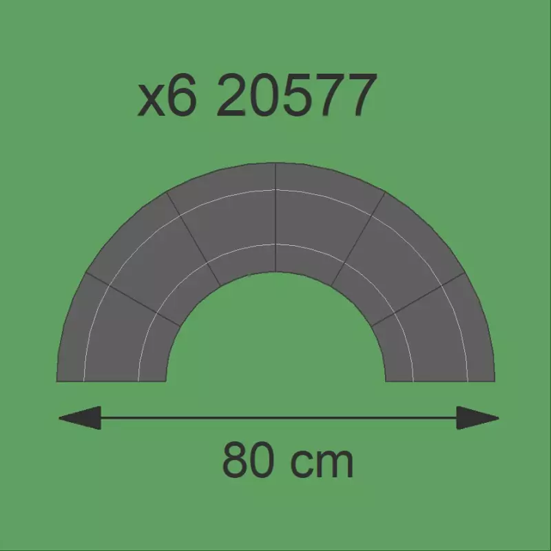 Carrera DIGITAL 124 20577 Radius 1 Curve 30° x6