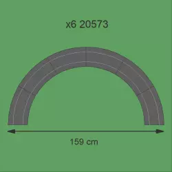 Carrera DIGITAL 124 20573 Courbe Radius 3 30° x6