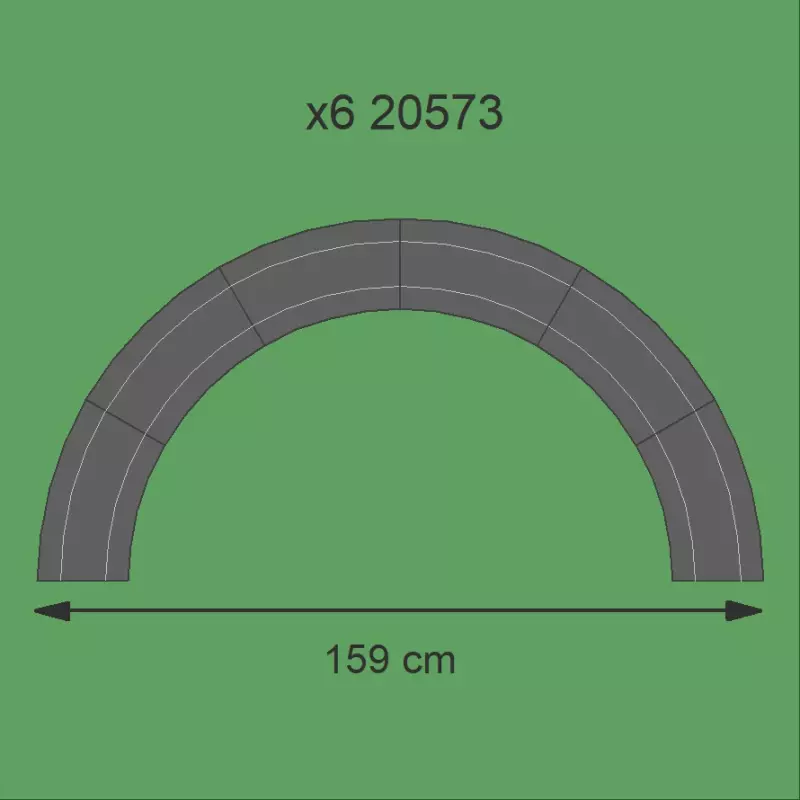 Carrera DIGITAL 124 20573 Courbe Radius 3 30° x6