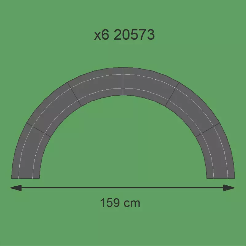 Carrera DIGITAL 124 20573 Radius 3 Curve 30° x6