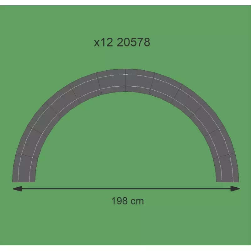 Carrera DIGITAL 124 20578 Radius 4 Curve 15° x12