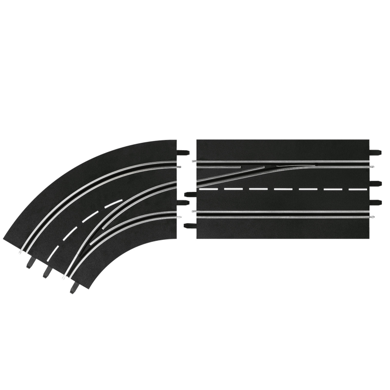 Carrera DIGITAL 30363 Changement de Voie Courbe Gauche, Extérieur vers Intérieur