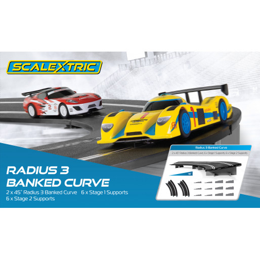 Scalextric C8297 Courbe Relevé 10° Radius 3 45° (2 pcs)