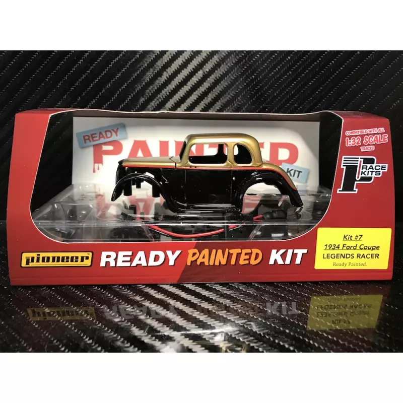 Pioneer Kit n.7 (RP) '34 Ford Coupe Legends Racer, Ready Painted Kit, black/gold